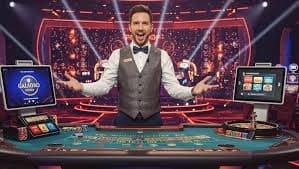 Dragon Tiger live table on ombak88 with dealer, card positions, and betting interface